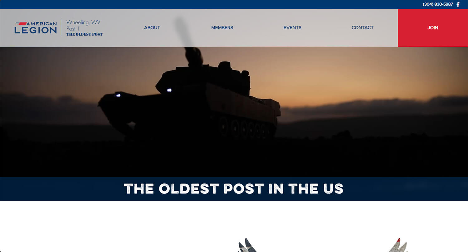 Custom Website Design for American Legions