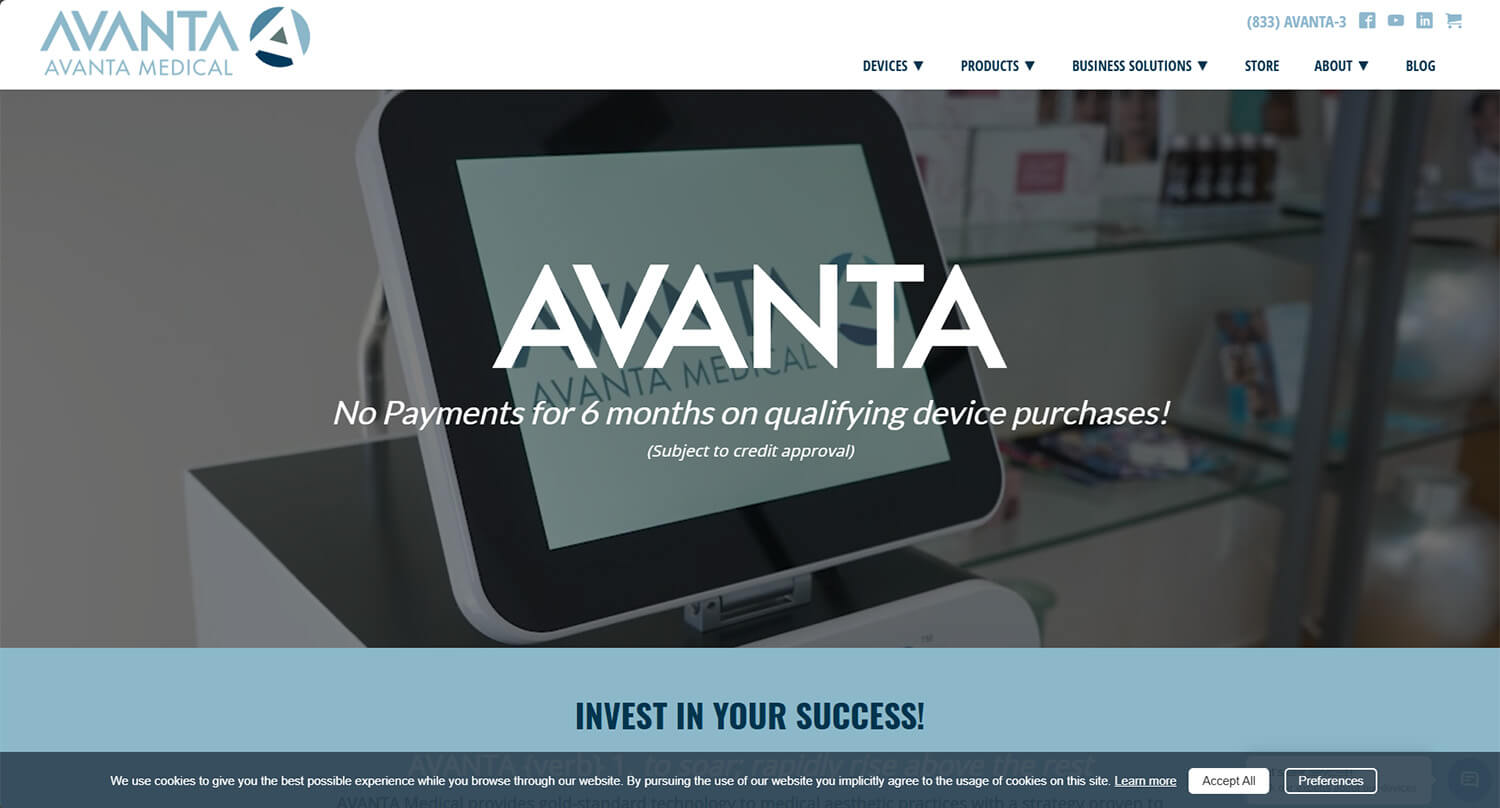 Custom Website Design for Medical Devices