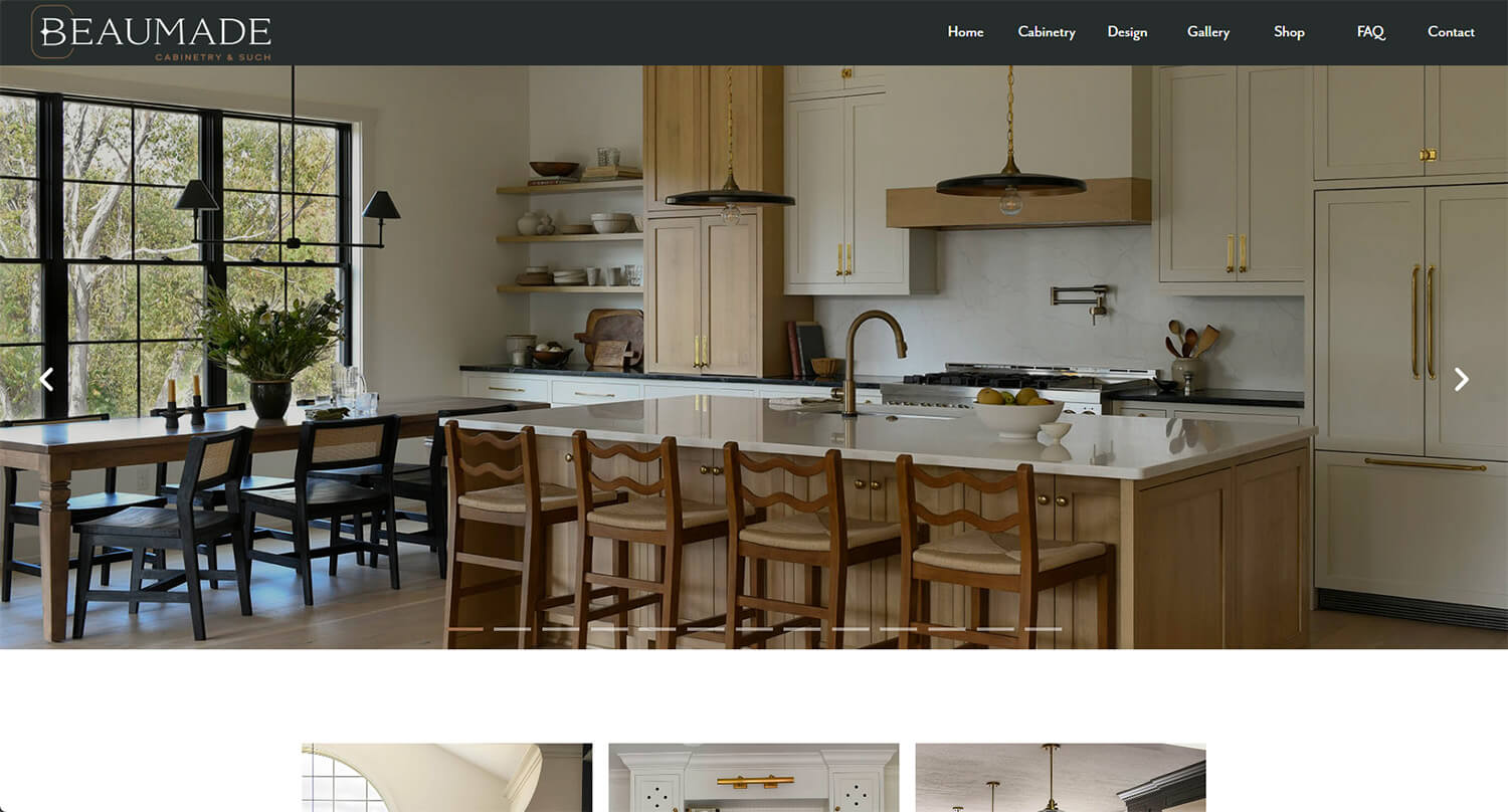 Custom Website Design for Cabinet Companies