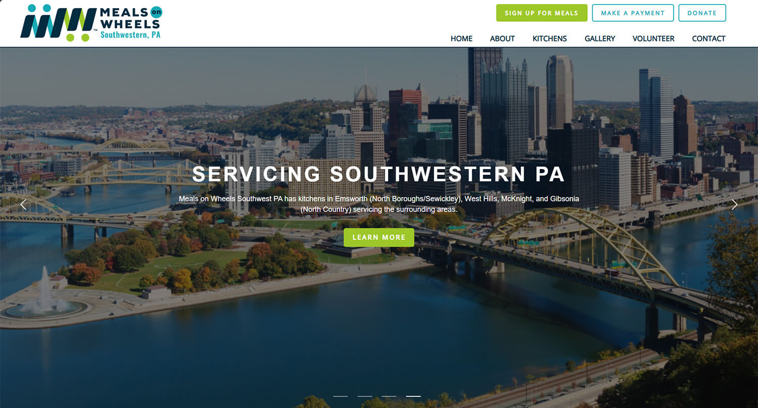 Custom Website Design for Meals On Wheels