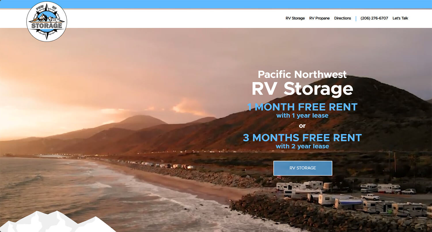 Custom Website Design for Storage Facilities
