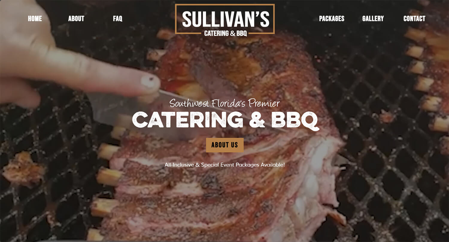 Custom Website Design for Caterers